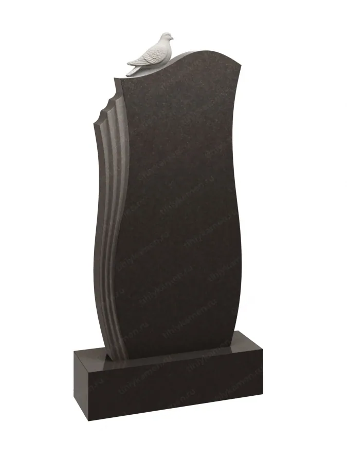С голубями, тёмный гранит — Г 15-(418)голубь, Тёмный гранит