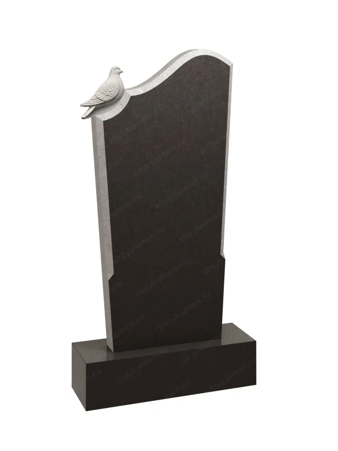С голубями, тёмный гранит — Г 26-(429)-2голубь, Тёмный гранит