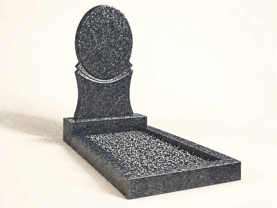 Вертикальный памятник ВЧ-106, чёрный гранит