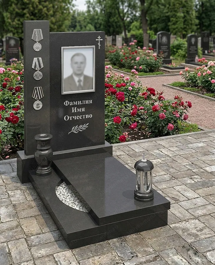 Военным и участникам СВО — ВОИН 35-1, Гранит (тёмный, чёрный)