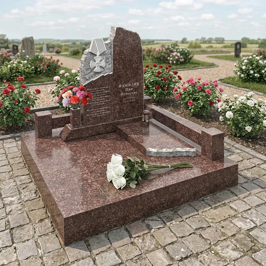 Военным и участникам СВО — ВОИН 546-2пр-фон, Гранит (тёмный, чёрный)
