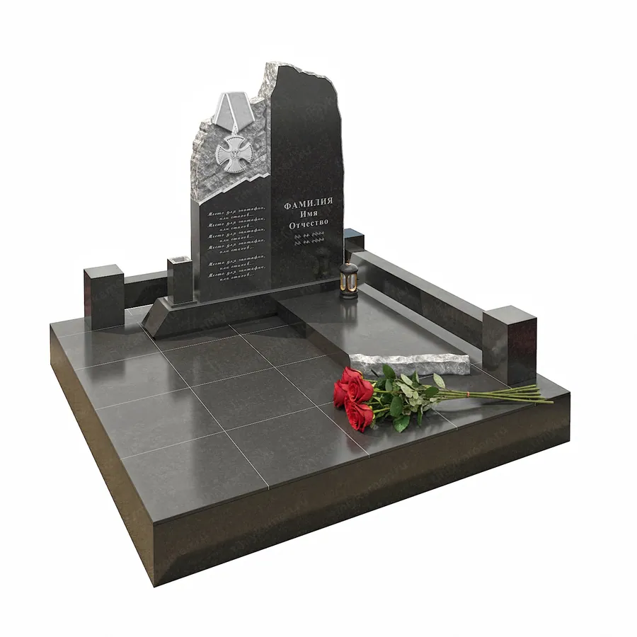 Военным и участникам СВО — ВОИН 546пр, Гранит (тёмный, чёрный)