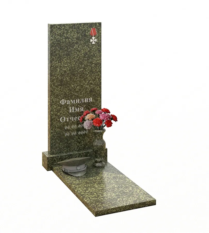 Военным и участникам СВО — ВОИН Iz-pr-19-12, Гранит (тёмный, чёрный)